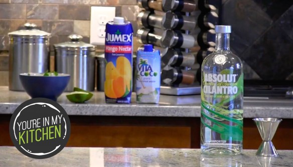 YIMK Absolut Cilantro cocktail - with mark